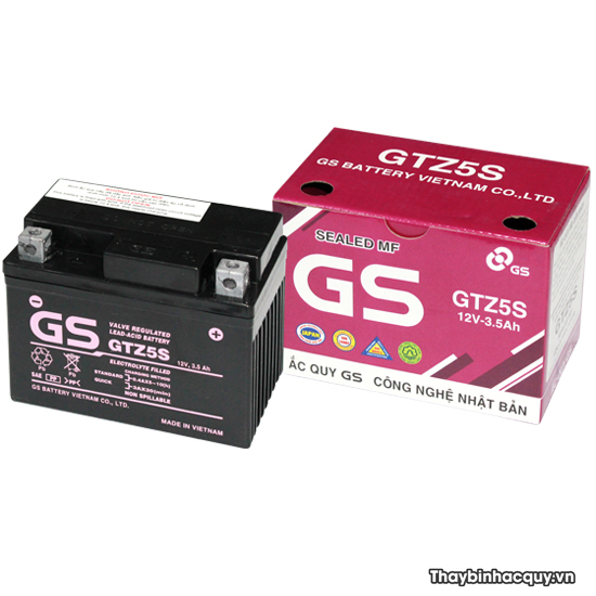 Bình ắc quy GS GTZ5S 12V-3.5Ah